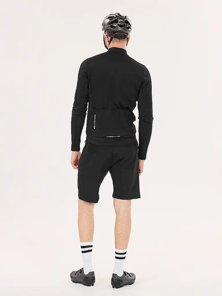 ENDURANCE | Maillot de cyclisme d'hiver pour homme Megah | Noir