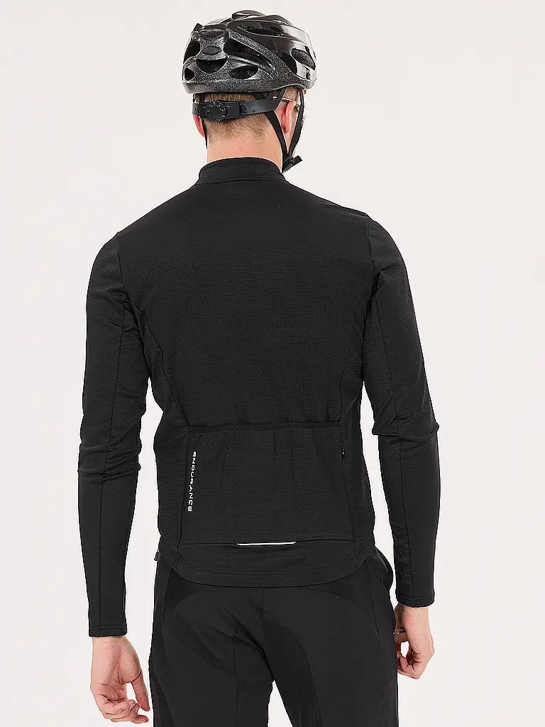 ENDURANCE | Maillot de cyclisme d'hiver pour homme Megah | Noir