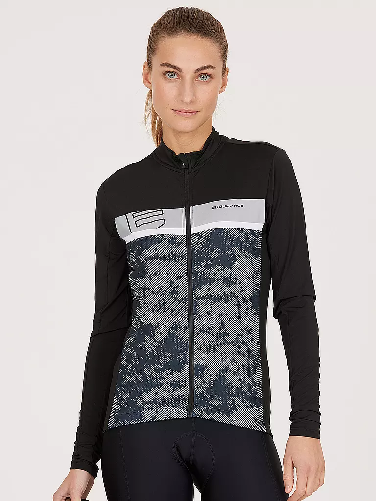 ENDURANCE | Maillot de cyclisme femme Dharma FZ | Noir