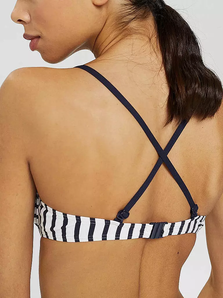 ESPRIT | Damen Bikinioberteil Bügel-Top mit Streifen | Bleu