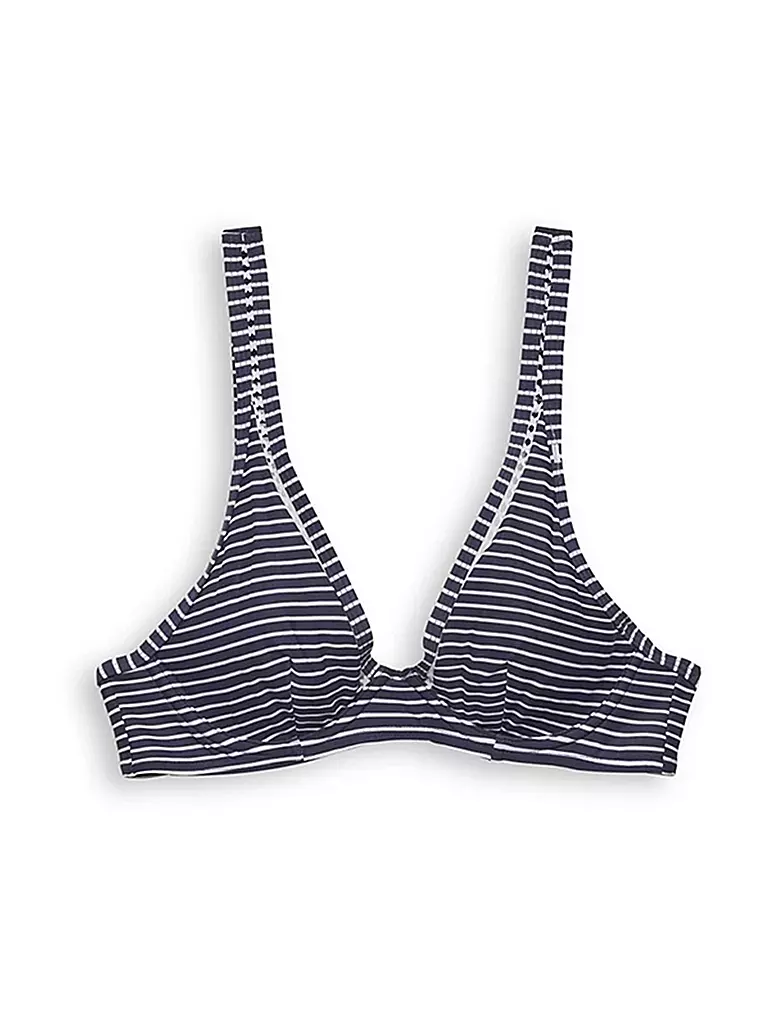 ESPRIT | Damen Bikinioberteil Unwattiertes Bügel-Top mit Streifen | Bleu