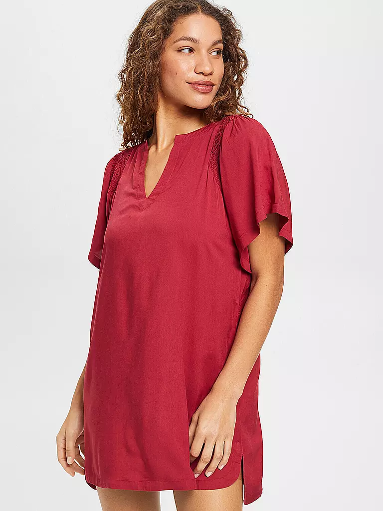 ESPRIT | Damen Strandkleid Tunika  | Rouge foncé