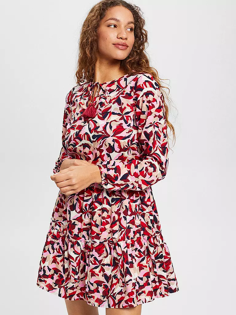 ESPRIT | Damen Strandkleid Tunika  | Rouge foncé