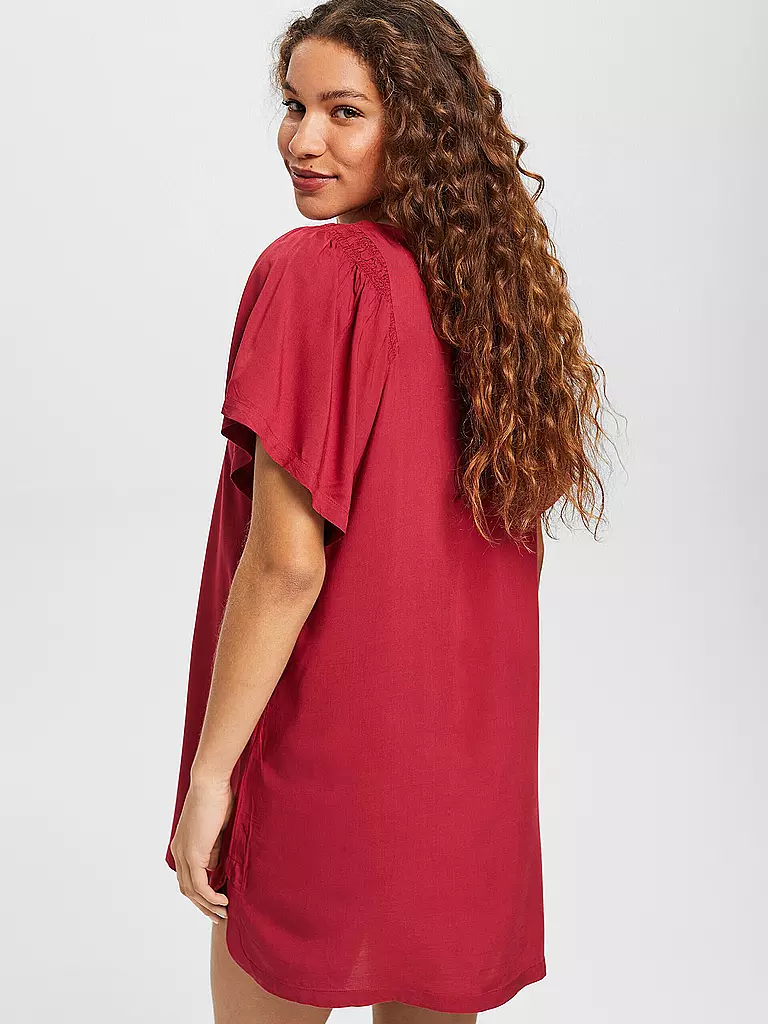ESPRIT | Damen Strandkleid Tunika  | Rouge foncé