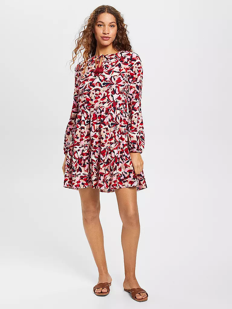 ESPRIT | Damen Strandkleid Tunika  | Rouge foncé