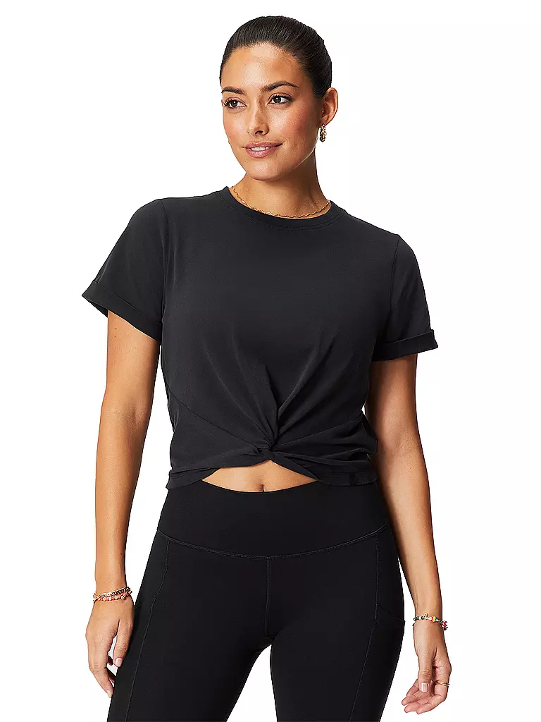 FABLETICS | Damen Fitnessshirt Twist Cooton Front | Noir