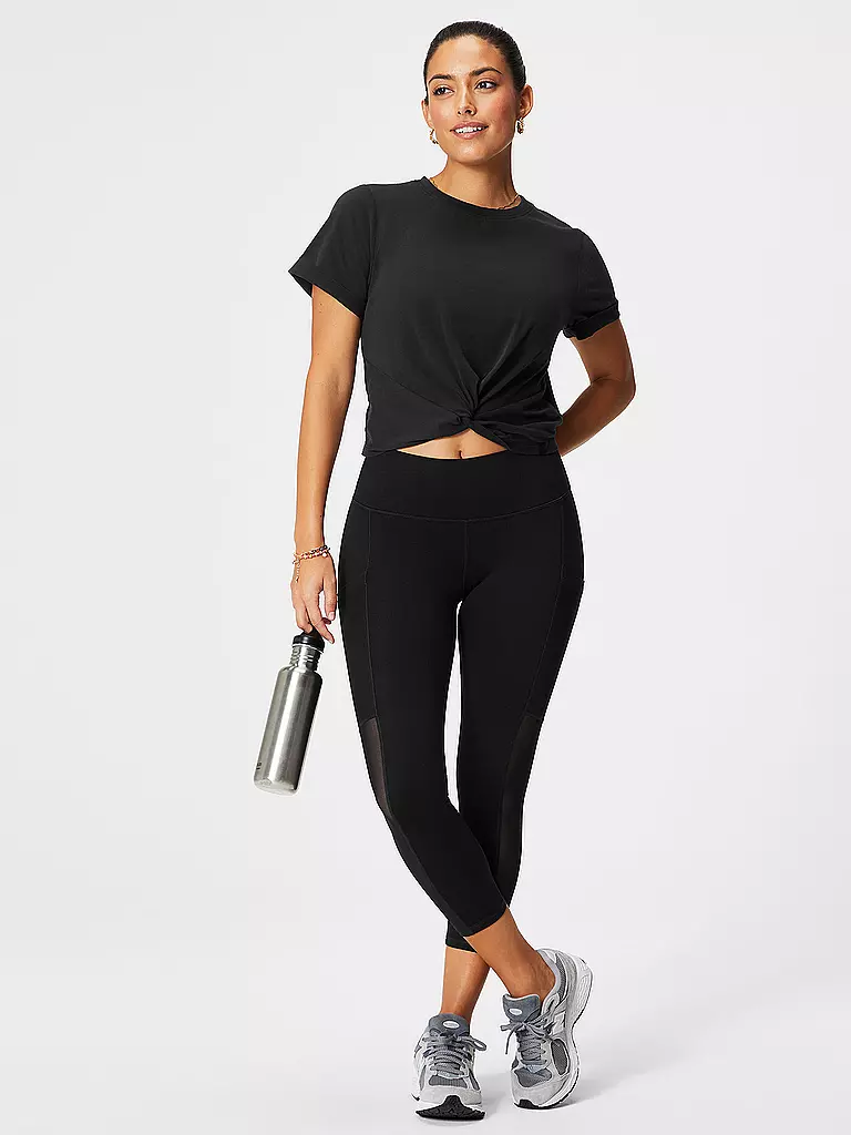 FABLETICS | Damen Fitnessshirt Twist Cooton Front | Noir