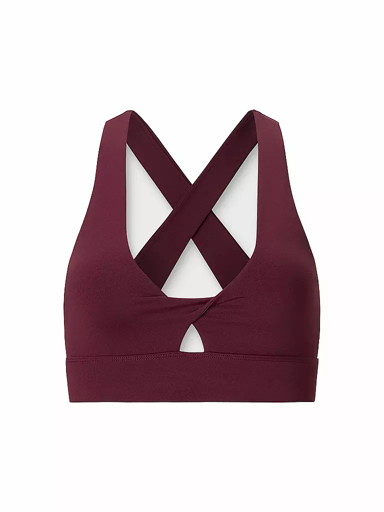 FABLETICS | Damen Sport-BH Oasis Twist Medium Support | Rouge foncé