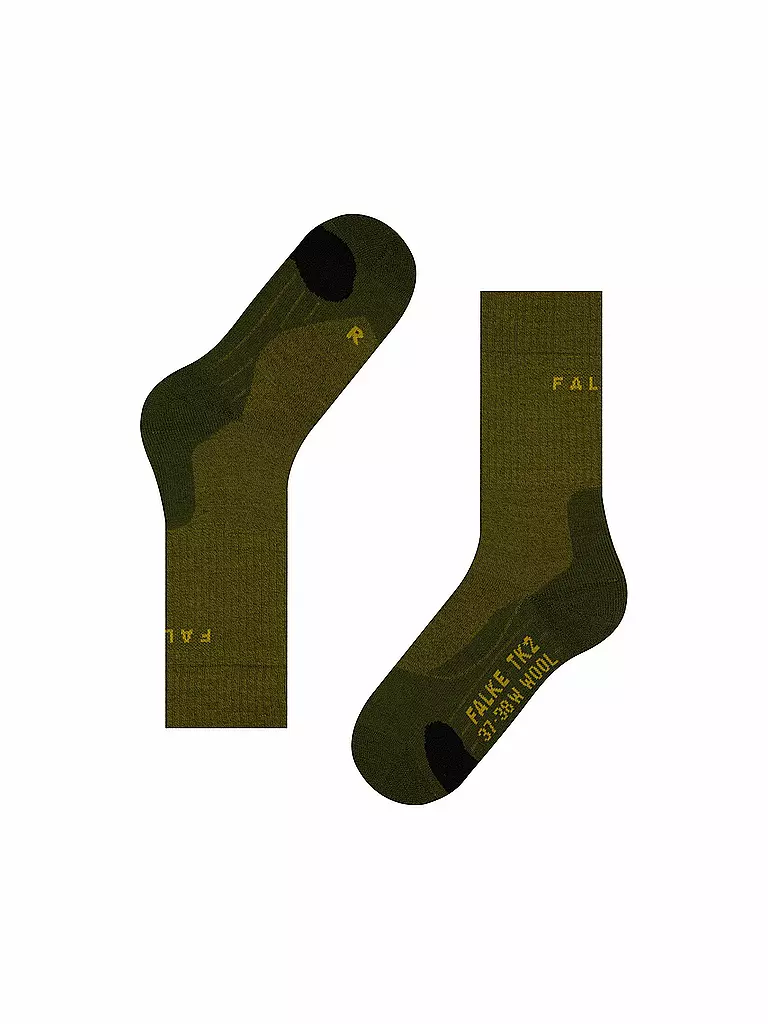 FALKE | Herren Wandersocken TK2 Wool | Olive