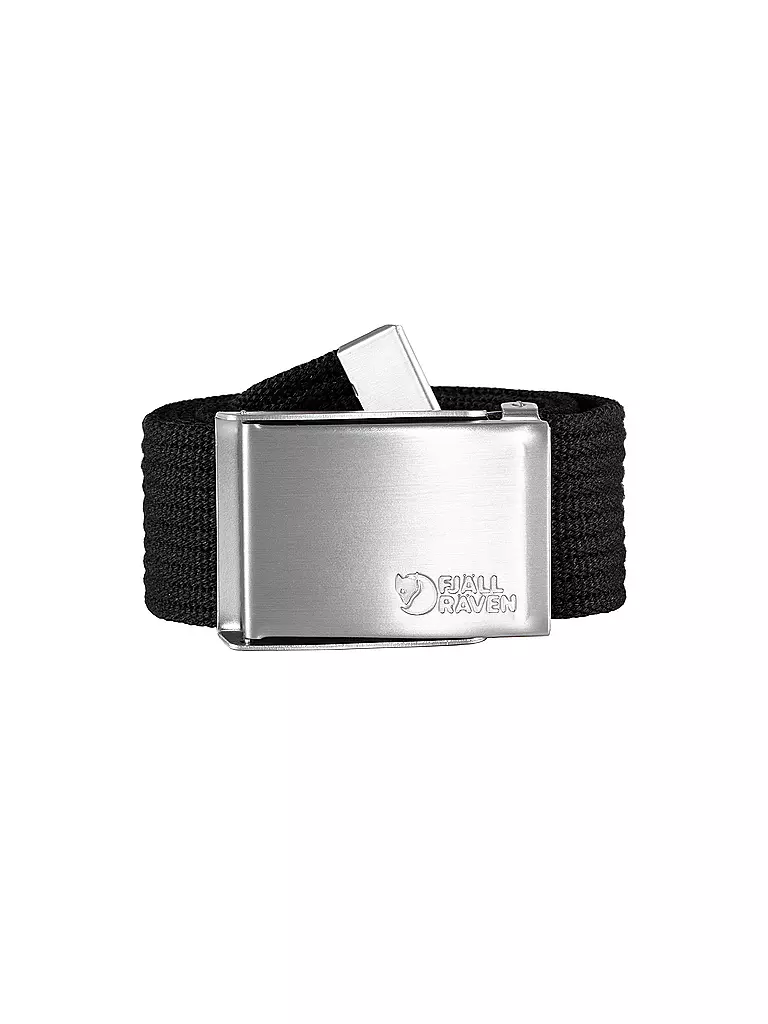 FJÄLLRÄVEN | Ceinture en toile pour homme 4 cm | Noir