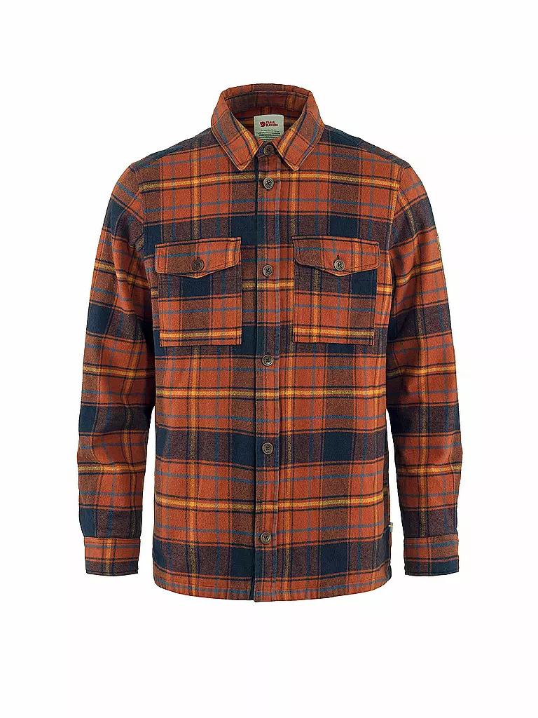 FJÄLLRÄVEN | Chemise d'extérieur rembourrée Övik Lite pour hommes | Rouge foncé