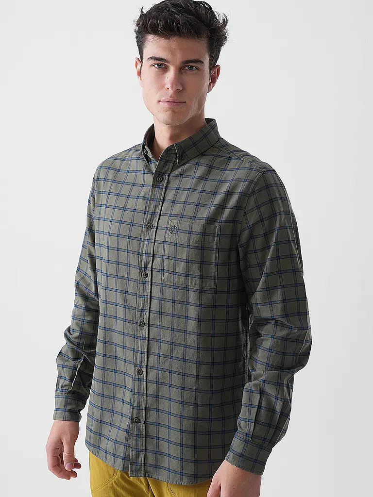 FJÄLLRÄVEN | Chemise en flanelle Oevik pour hommes | Bleu foncé