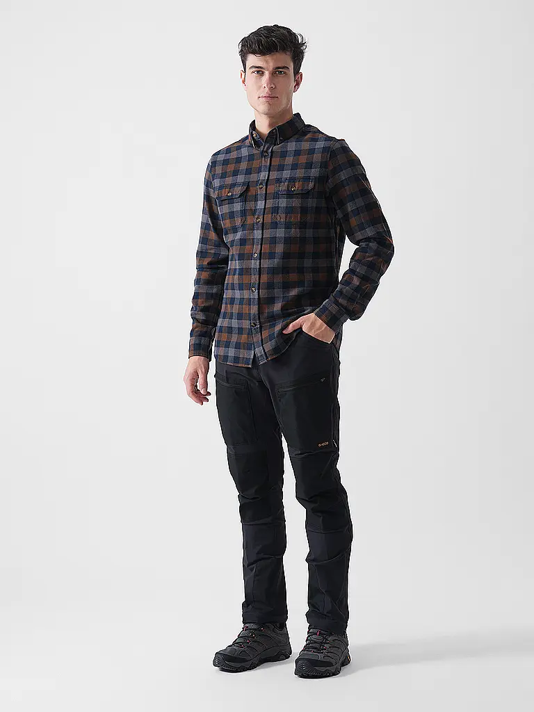 FJÄLLRÄVEN | Chemise en flanelle Skog pour hommes | Bleu foncé