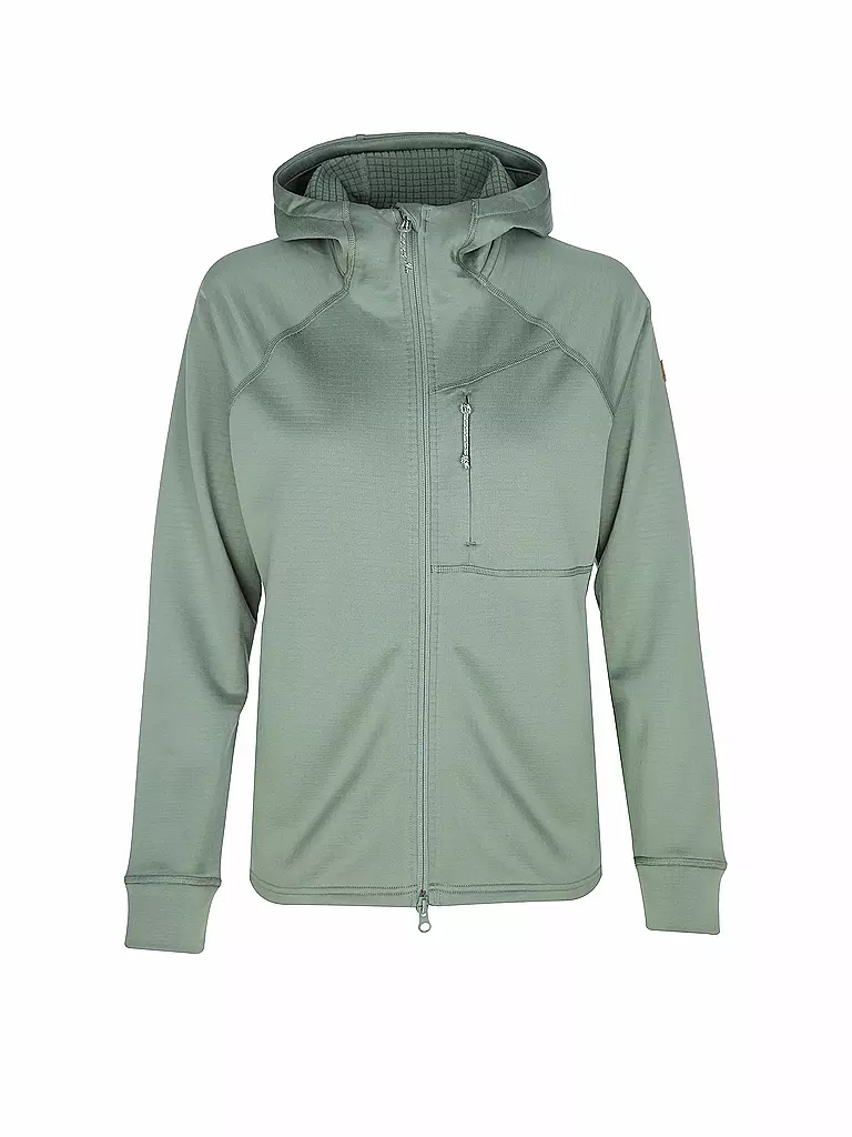 FJÄLLRÄVEN | Damen Fleecejacke Abisko Grid Fleece Hoodie | Vert clair
