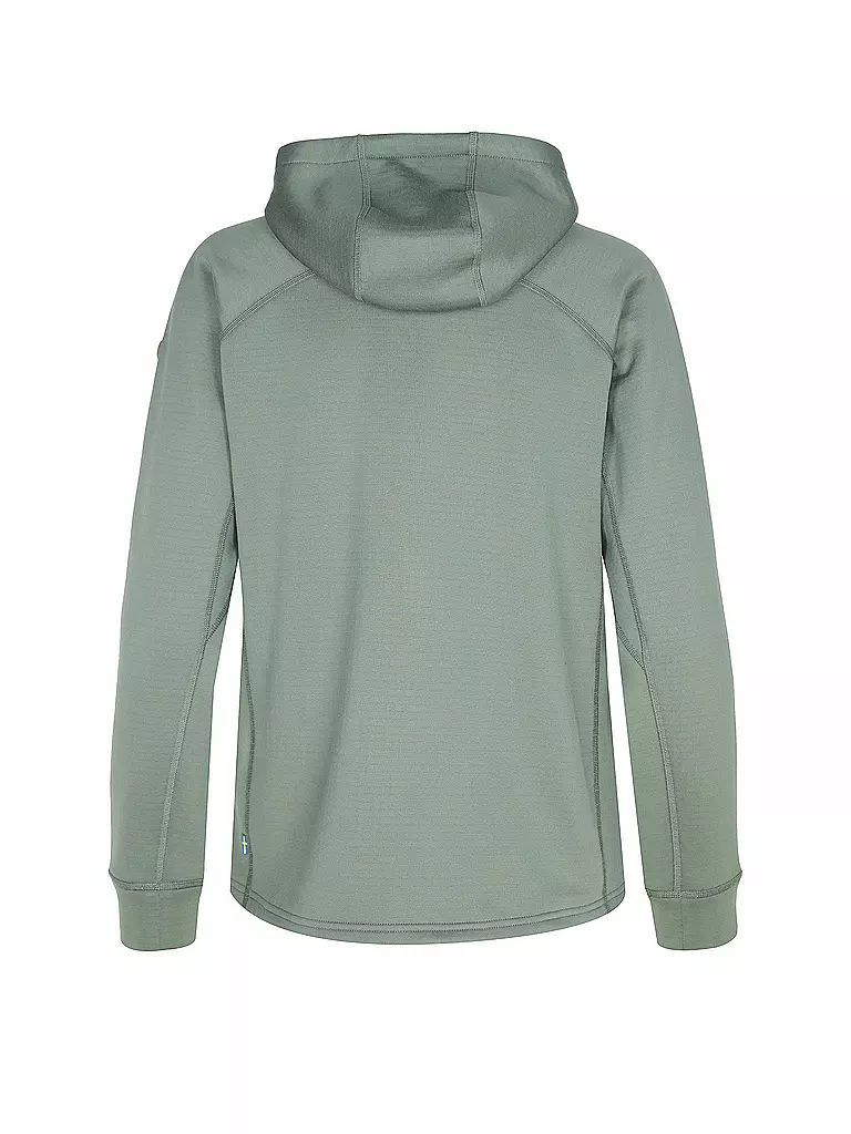 FJÄLLRÄVEN | Damen Fleecejacke Abisko Grid Fleece Hoodie | Vert clair