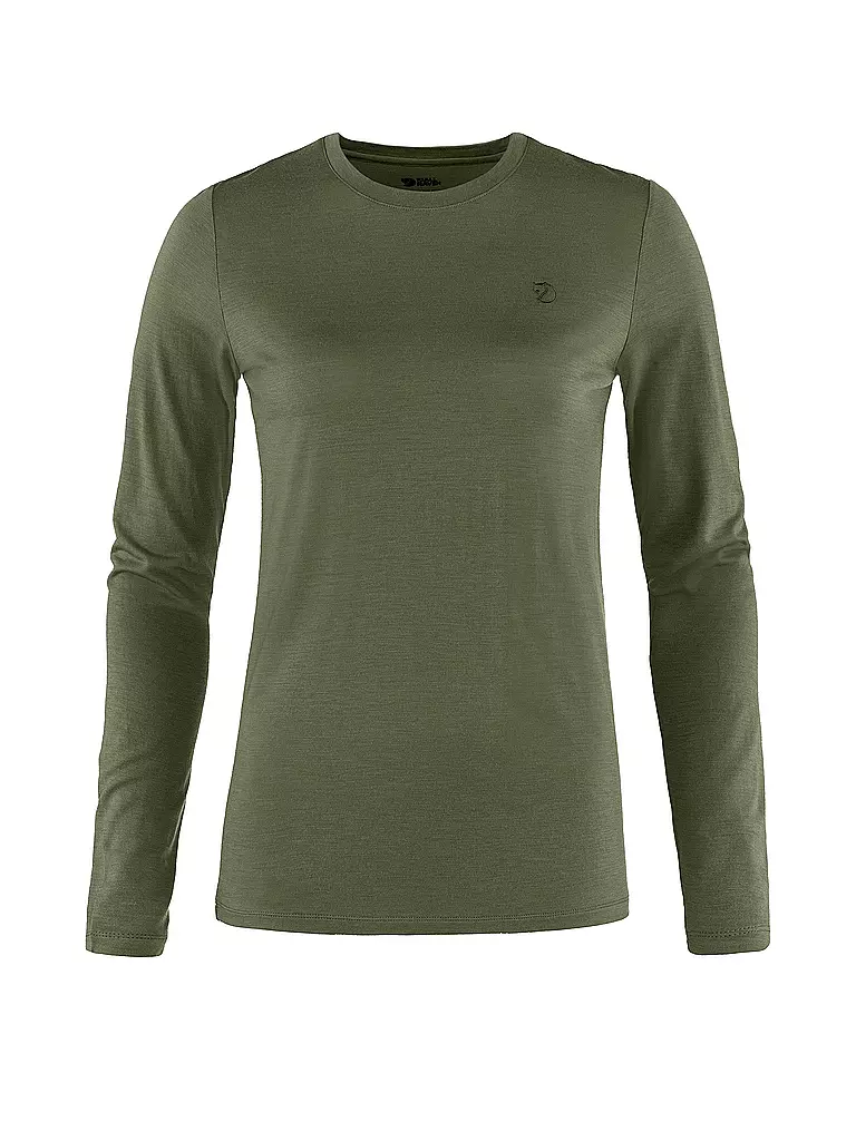 FJÄLLRÄVEN | Damen Funktionsshirt Abisko Wool | Olive