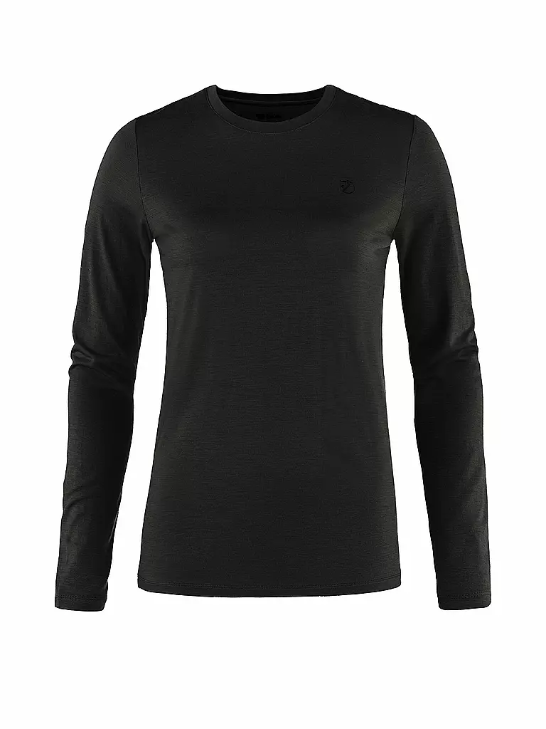 FJÄLLRÄVEN | Damen Funktionsshirt Abisko Wool | Noir