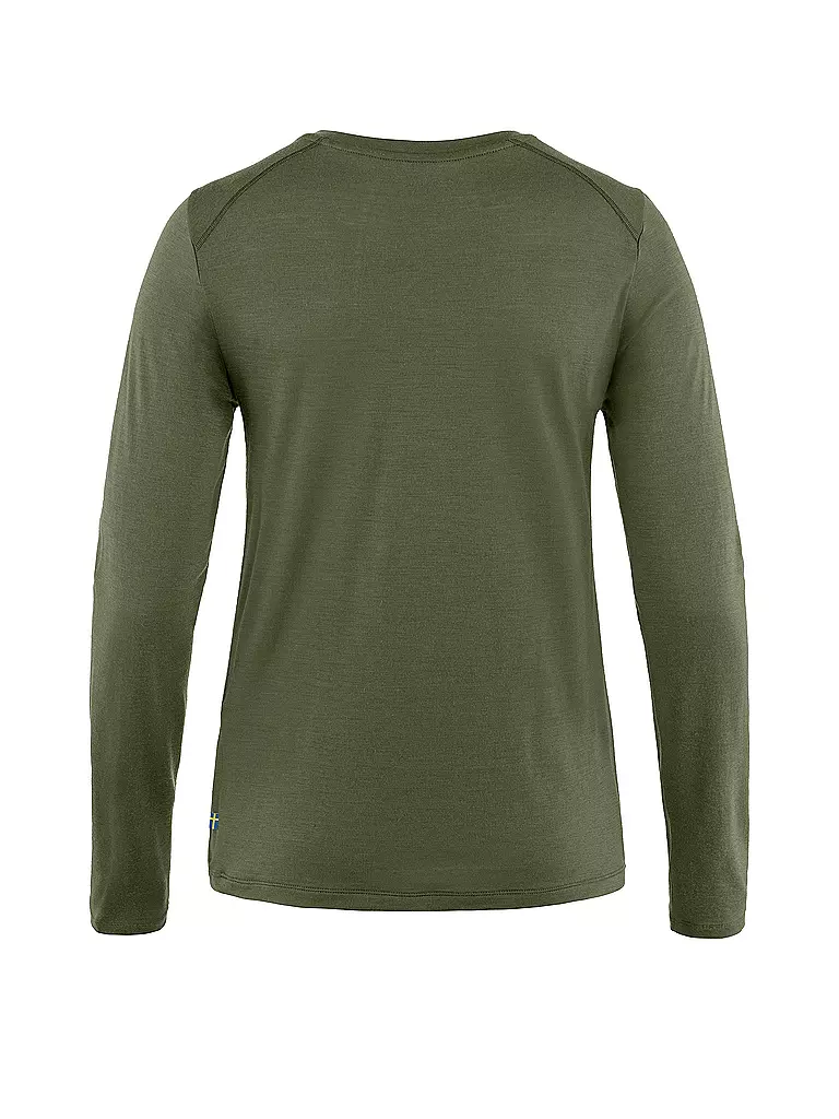 FJÄLLRÄVEN | Damen Funktionsshirt Abisko Wool | Olive