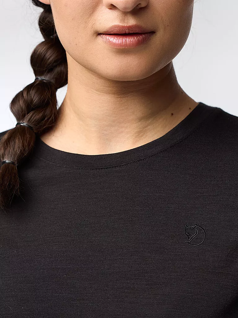 FJÄLLRÄVEN | Damen Funktionsshirt Abisko Wool | Noir