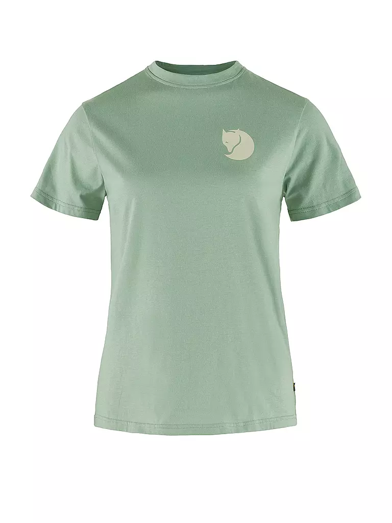 FJÄLLRÄVEN | Damen Funktionsshirt Fox Boxy Logo | Vert clair
