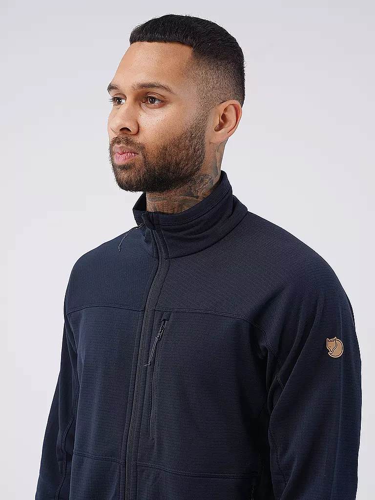FJÄLLRÄVEN | Herren Fleecejacke Abisko Lite | Bleu foncé