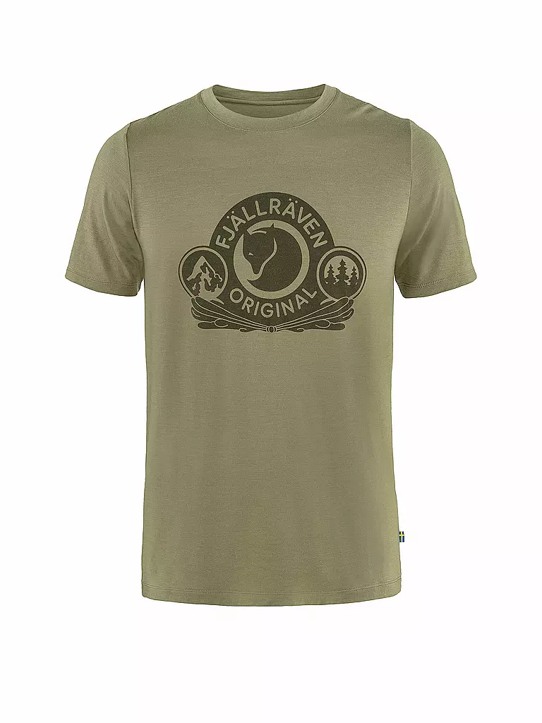 FJÄLLRÄVEN | Herren Funktionsshirt Abisko Wool Classic | Olive