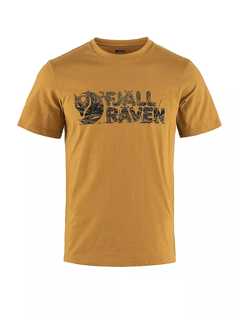 FJÄLLRÄVEN | Herren Funktionsshirt Lush Logo | Moutarde