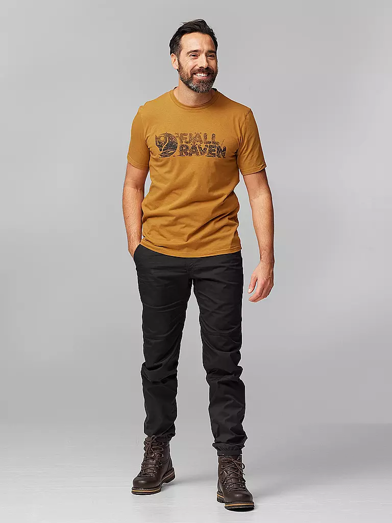 FJÄLLRÄVEN | Herren Funktionsshirt Lush Logo | Moutarde
