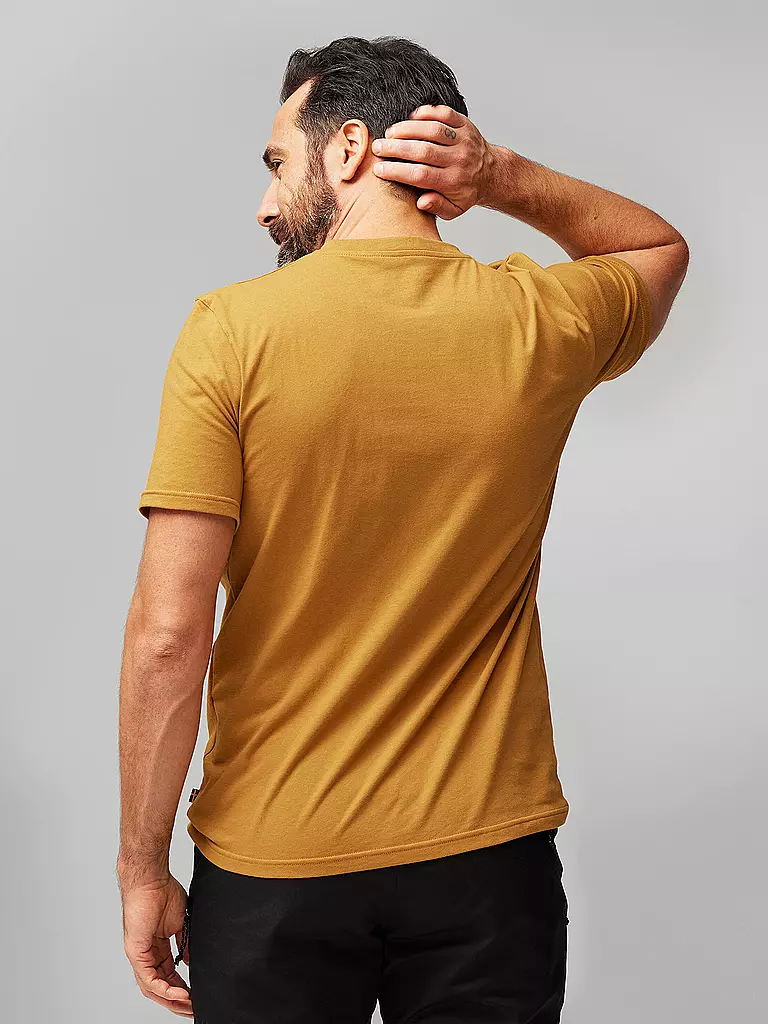 FJÄLLRÄVEN | Herren Funktionsshirt Lush Logo | Moutarde