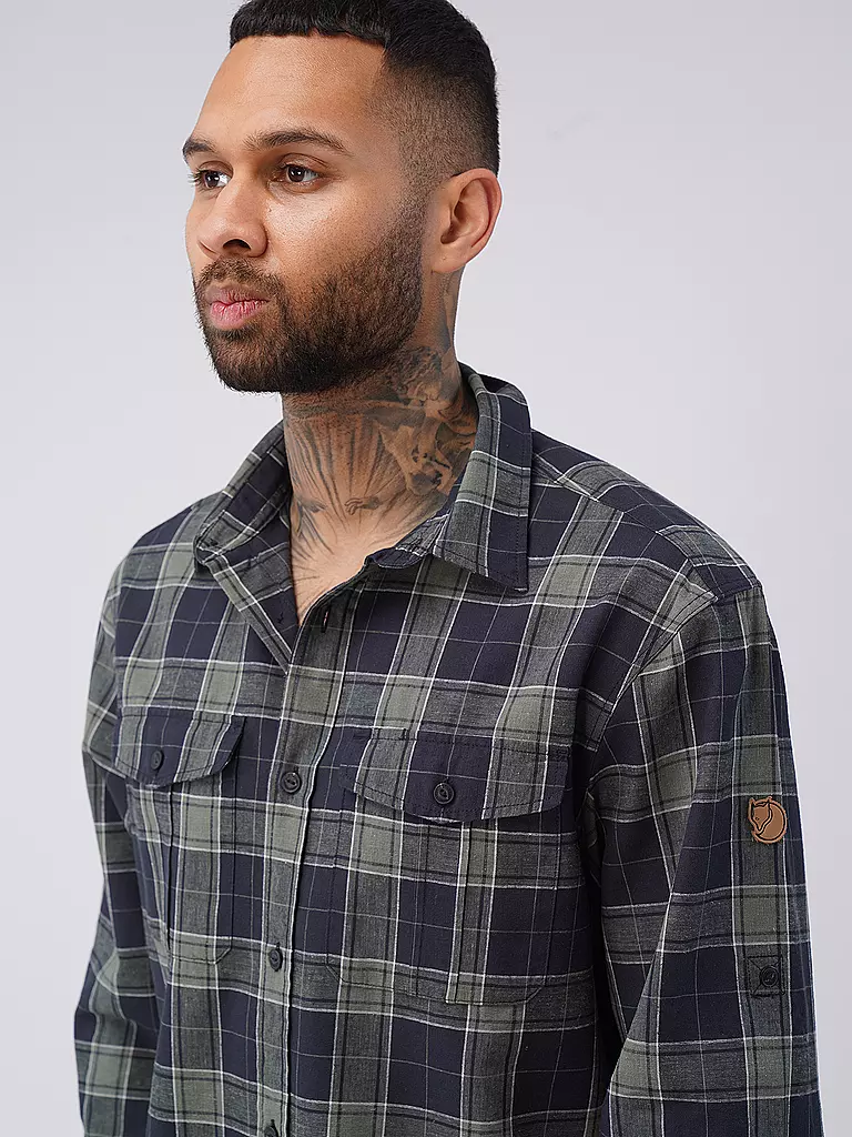 FJÄLLRÄVEN | Herren Hemd Övik Travel | Bleu foncé