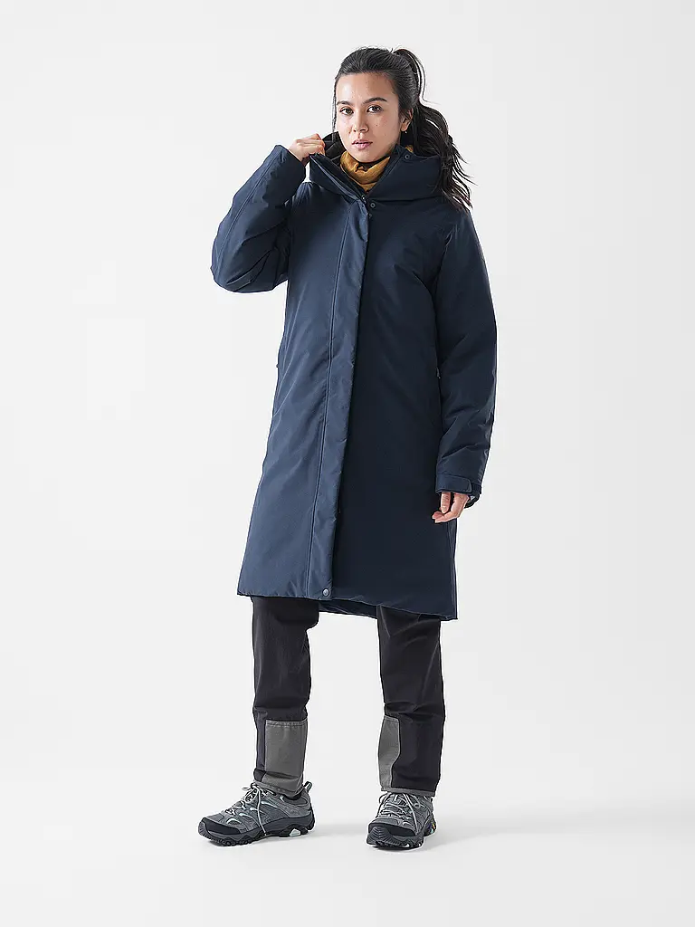 FJÄLLRÄVEN | Isoparka Hydratic 2L à capuche pour femme | Bleu foncé