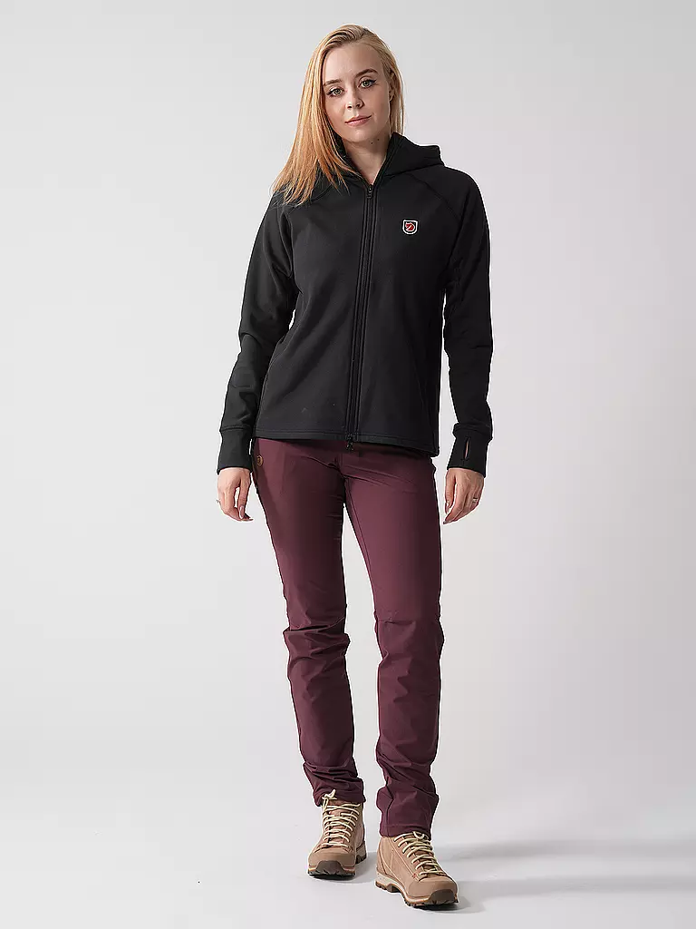 FJÄLLRÄVEN | Pantalon de randonnée femme Abisko G1000 | Rouge foncé