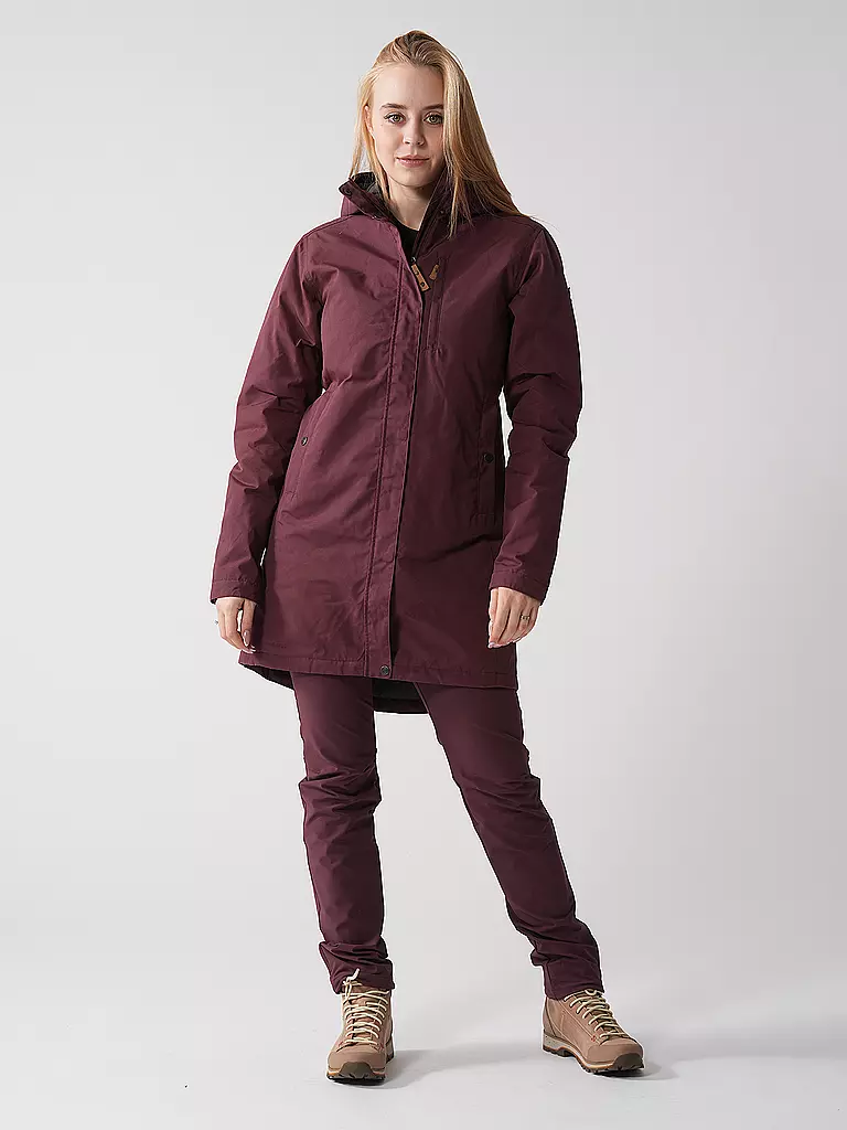 FJÄLLRÄVEN | Parka d'hiver Kiruna pour femmes | Rouge foncé