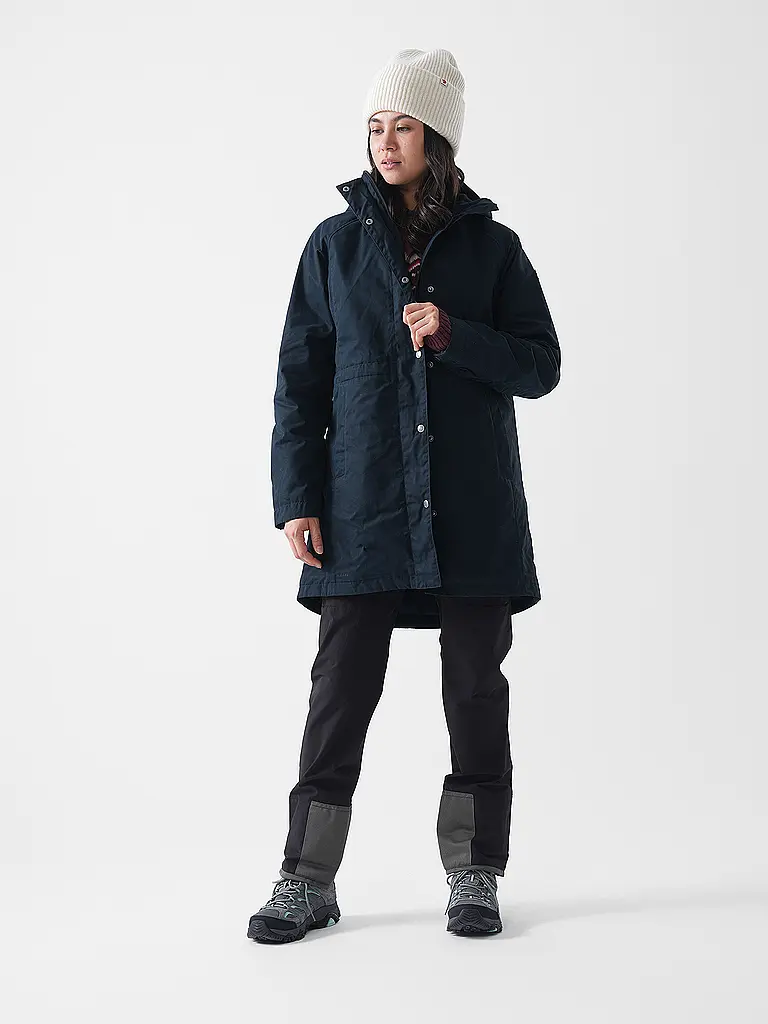 FJÄLLRÄVEN | Parka d'hiver pour femme Karla Hydratic à capuche | Bleu foncé