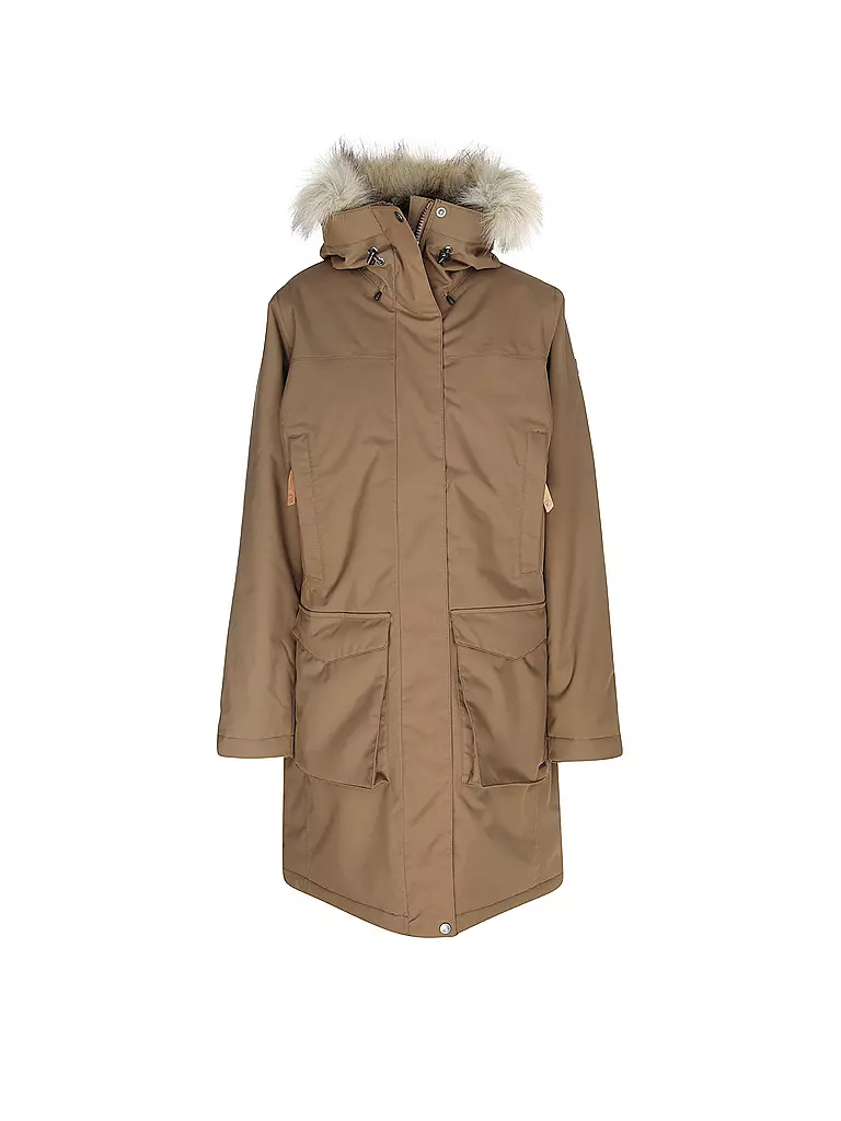 FJÄLLRÄVEN | Parka d'hiver pour femme Nuuk Lite à capuche | Marron