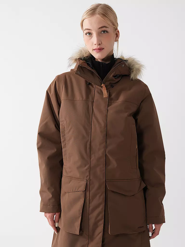 FJÄLLRÄVEN | Parka d'hiver pour femme Nuuk Lite à capuche | Marron