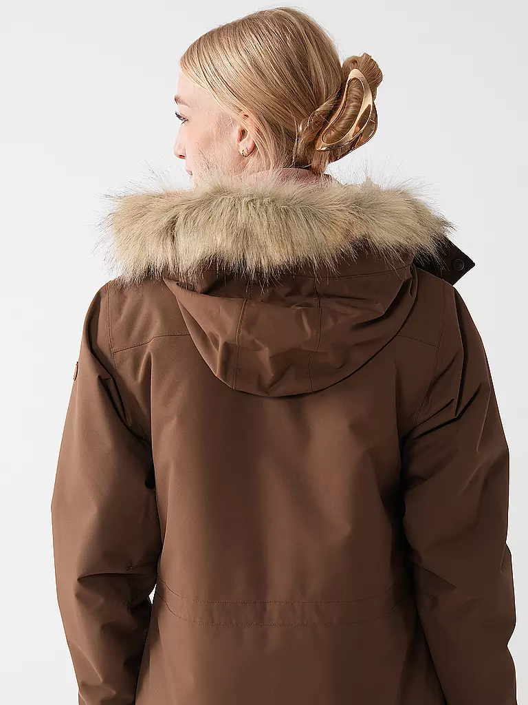 FJÄLLRÄVEN | Parka d'hiver pour femme Nuuk Lite à capuche | Marron
