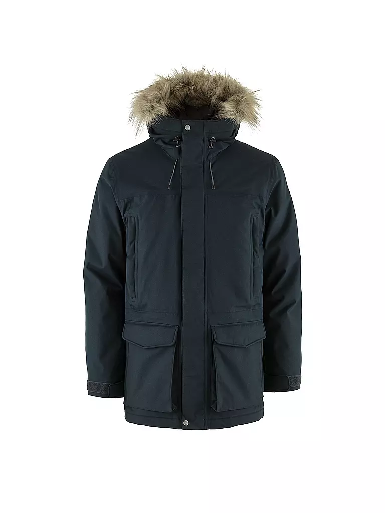 FJÄLLRÄVEN | Parka d'hiver pour homme Nuuk Lite à capuche | Bleu foncé