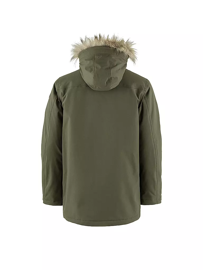 FJÄLLRÄVEN | Parka d'hiver pour homme Nuuk Lite Hoodie | Olive