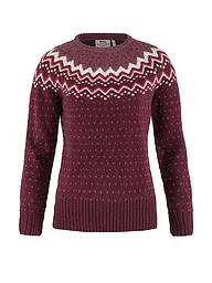 FJÄLLRÄVEN | Pull fonctionnel en laine Oevik Knit pour femmes | Rouge foncé
