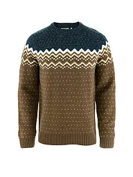 FJÄLLRÄVEN | Pull fonctionnel en laine tricotée Oevik pour homme | Marron