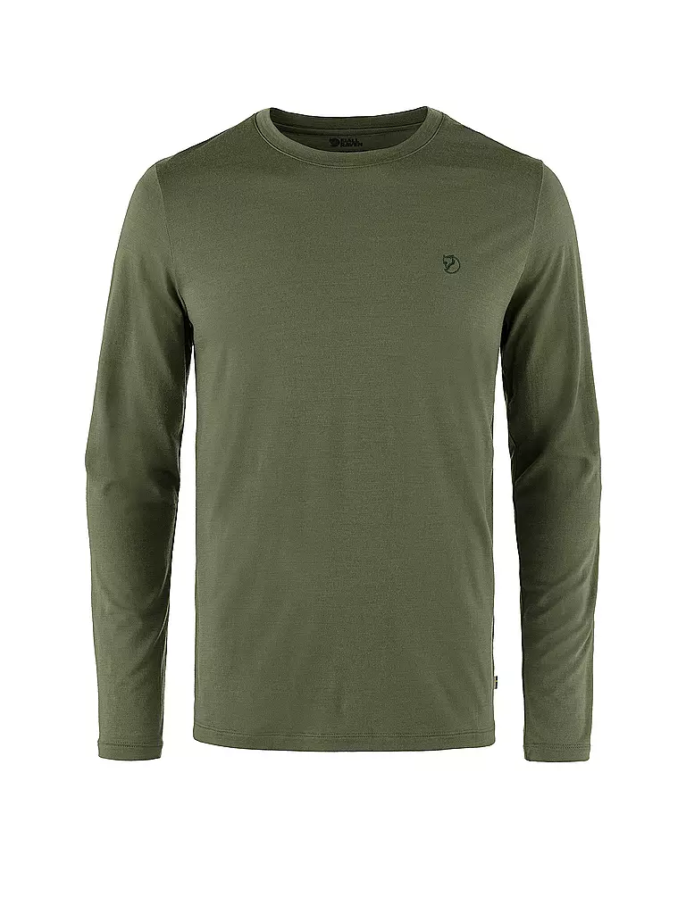 FJÄLLRÄVEN | T-shirt de randonnée Abisko Wool pour homme | Olive