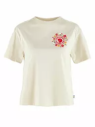 FJÄLLRÄVEN | T-shirt de sport Femme Fjällblomster Logo | Blanc