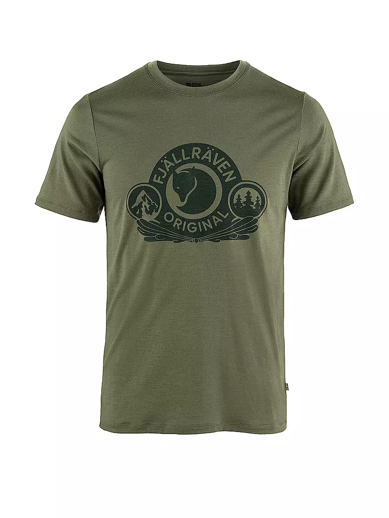 FJÄLLRÄVEN | T-shirt de sport homme Abisko Wool Classic | Olive