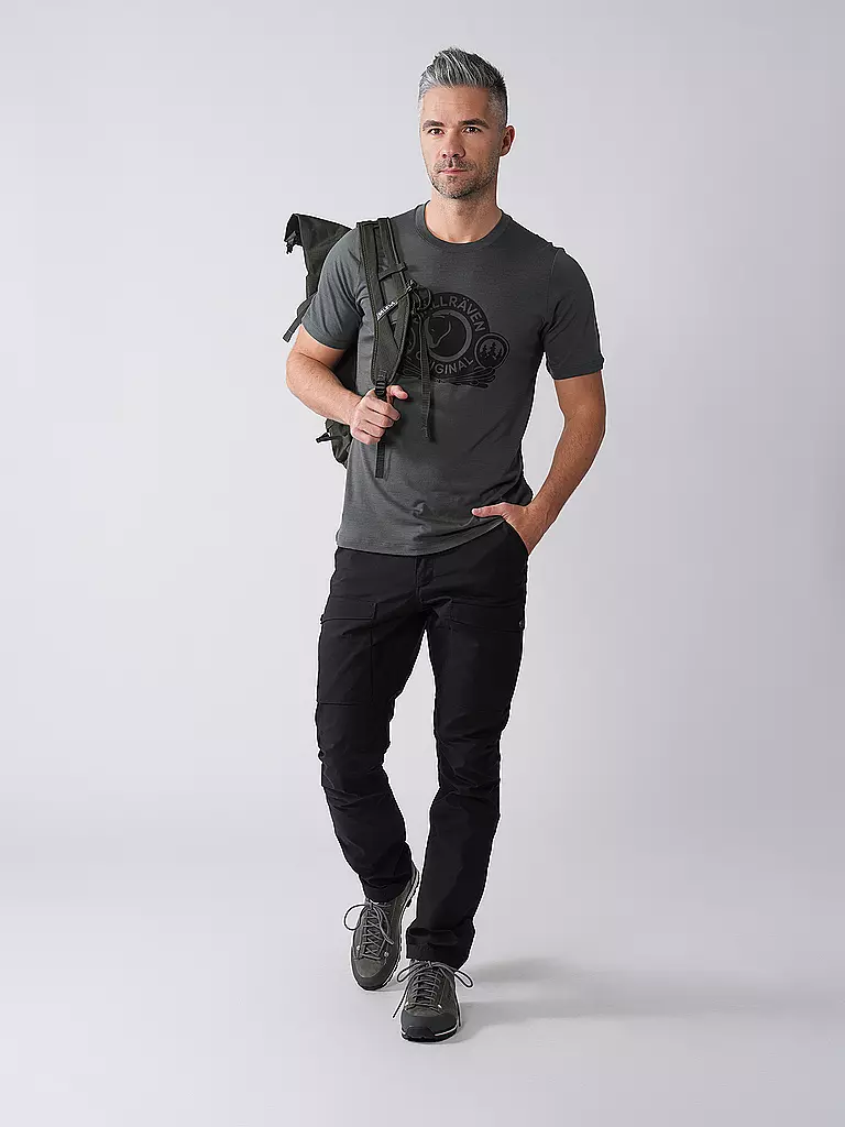 FJÄLLRÄVEN | T-shirt de sport homme Abisko Wool Classic | Gris