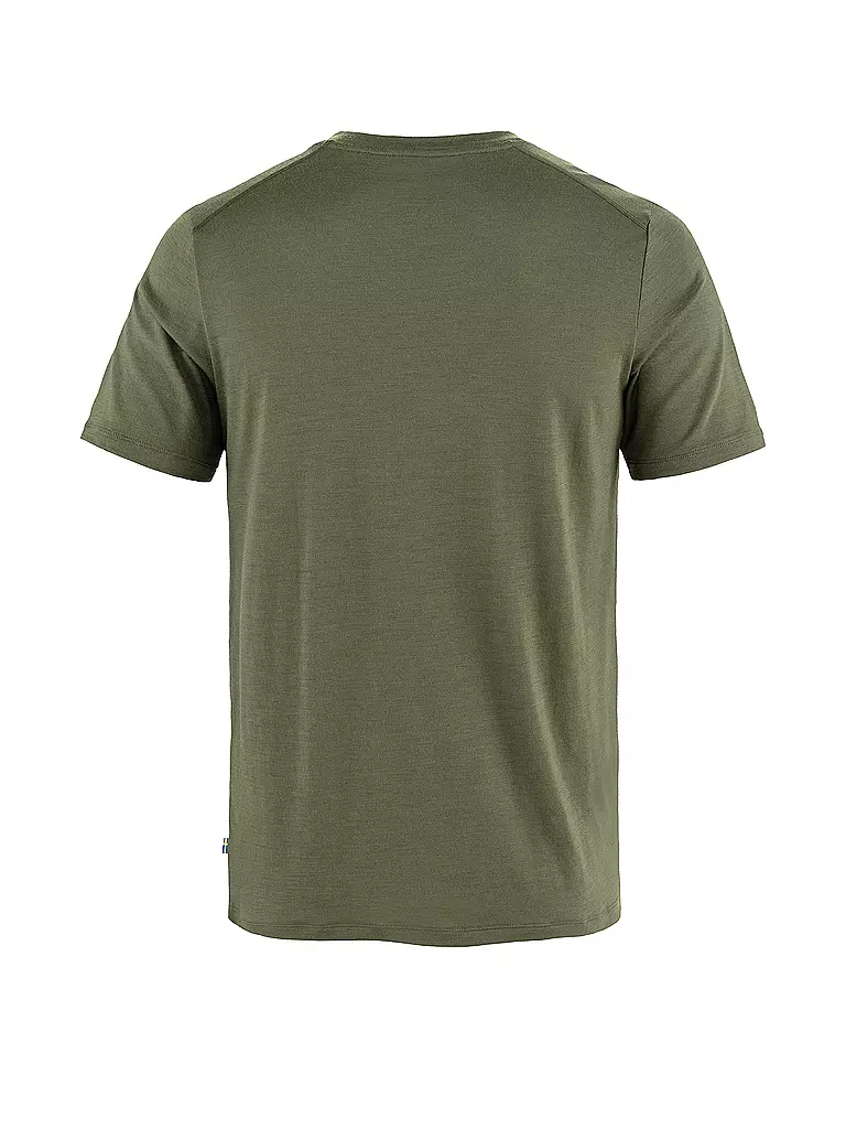 FJÄLLRÄVEN | T-shirt de sport homme Abisko Wool Classic | Olive