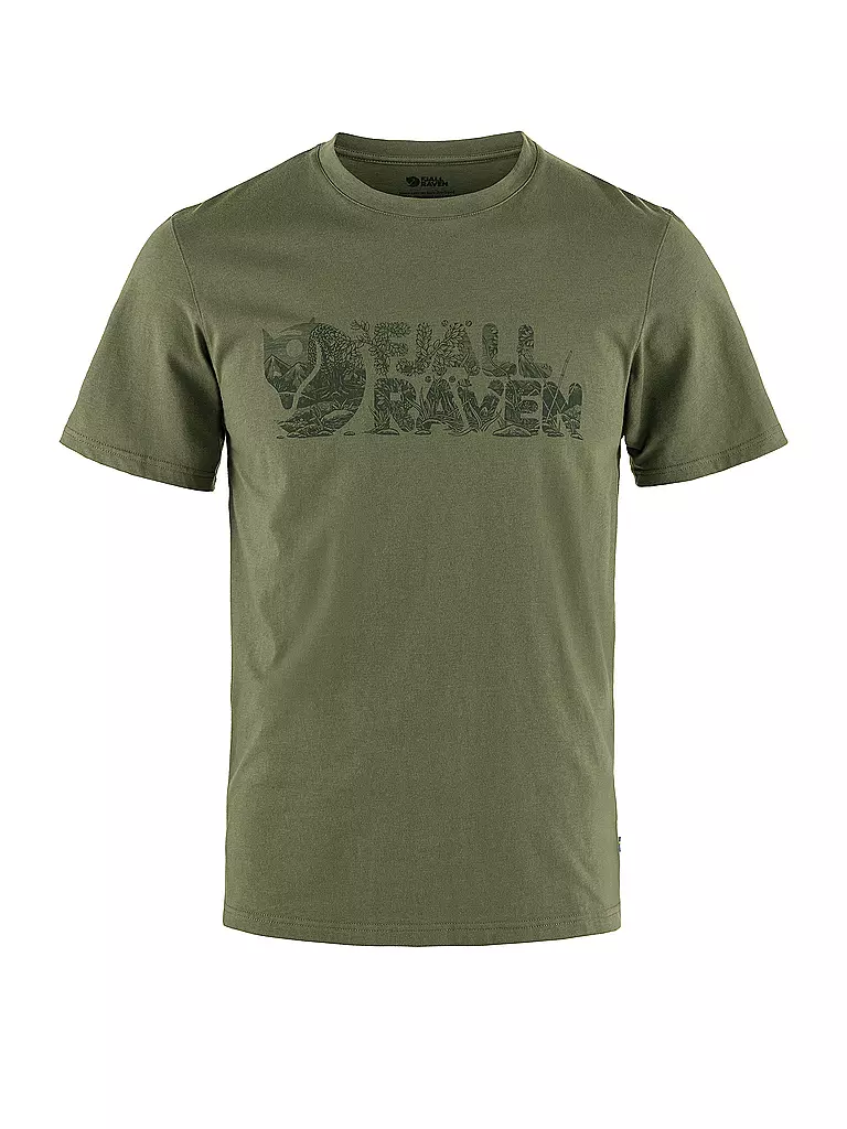 FJÄLLRÄVEN | T-shirt de sport homme Lush Logo | Olive