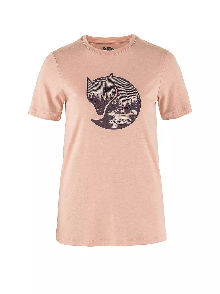 FJÄLLRÄVEN | T-shirt de sport pour femme Abisko Wool Fox | Rose