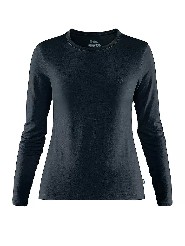 FJÄLLRÄVEN | T-shirt de sport pour femme Abisko Wool | Bleu foncé