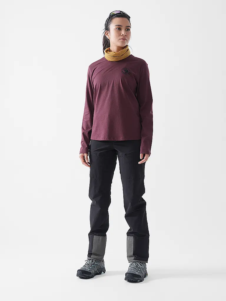 FJÄLLRÄVEN | T-shirt de sport pour femmes Logo 1960 | Rouge foncé